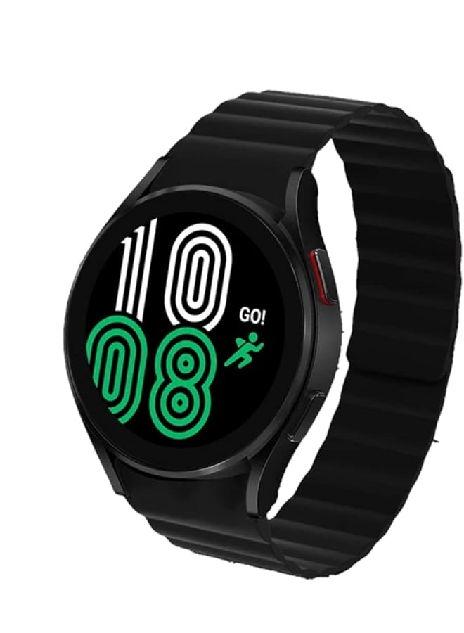 Dado Silicone Magnetic Watch Band Compatible With Samsung Galaxy Watch 6 Classic 47 43Mm 5 Pro 45Mm 4 Classic 46 42Mm Watch 6 5 4 44 40Mm Strap Curved No Gap Magnetic Closing Soft Band - Image 1