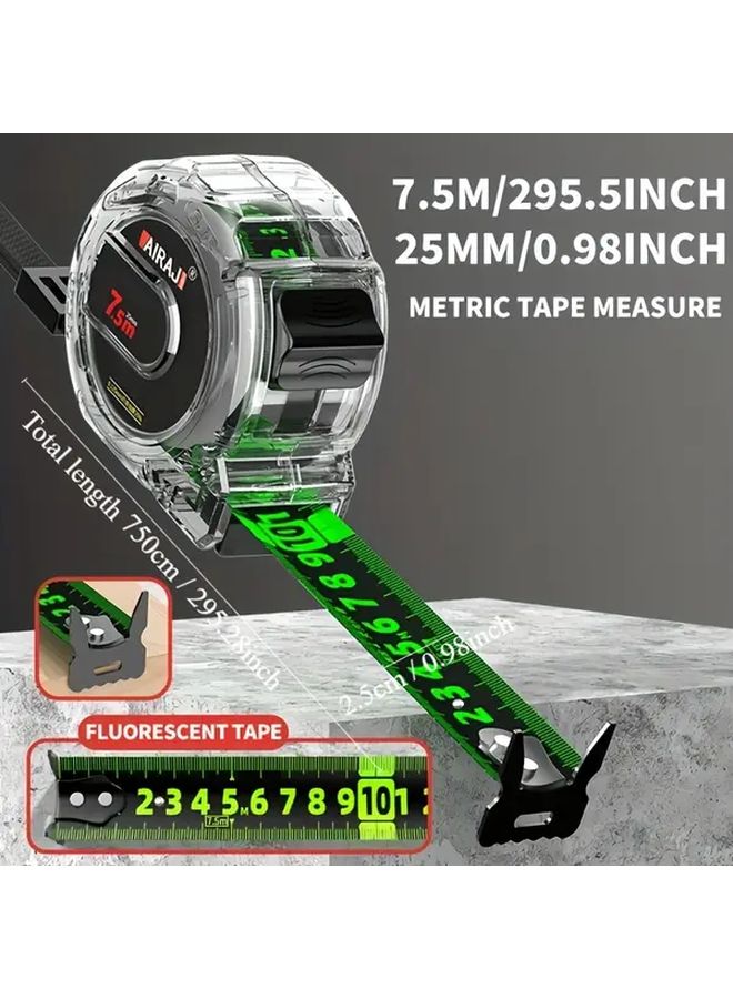 393.7 Inch High Precision Carbon Steel Tape Measure Self Locking Wear Resistant Fluorescent - Image 4