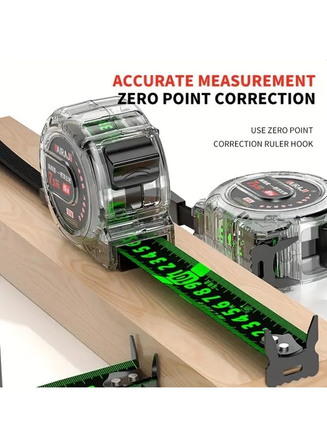 393.7 Inch High Precision Carbon Steel Tape Measure Self Locking Wear Resistant Fluorescent - Image 1