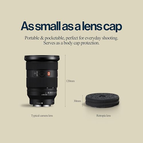 Retropia Repurposed Disposable Camera Mirrorless Lens | Unlimited Instant Film-Look Photos | Compact Pancake Lens, 32mm Focal Length & Fixed f/11 Aperture (Leica M-Mount Mirrorless Compatible) - Image 5