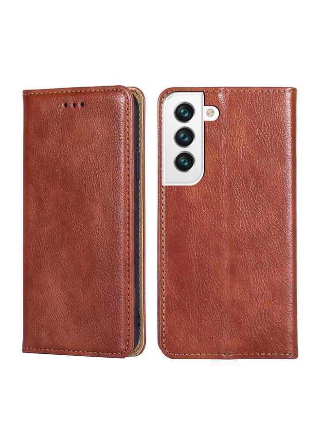S-TOP Case For Samsung Galaxy S23+ 5G Gloss Oil Solid Color Magnetic Leather Phone Case - Image 1