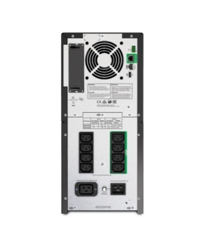 APC Smart-UPS, Line Interactive, 3kVA, Tower, 230V, 8x IEC C13+2x IEC C19 outlets, SmartConnect Port+SmartSlot, AVR, LCD - Image 2