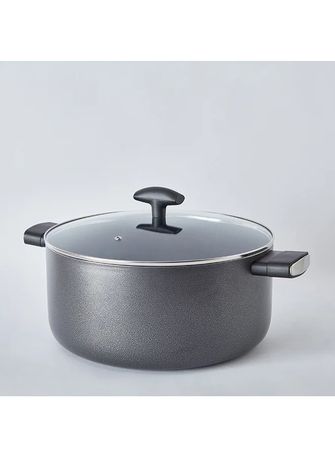 Home Box Lisbon Non-Stick Stock Pot with Glass Lid 32x15x36 cm