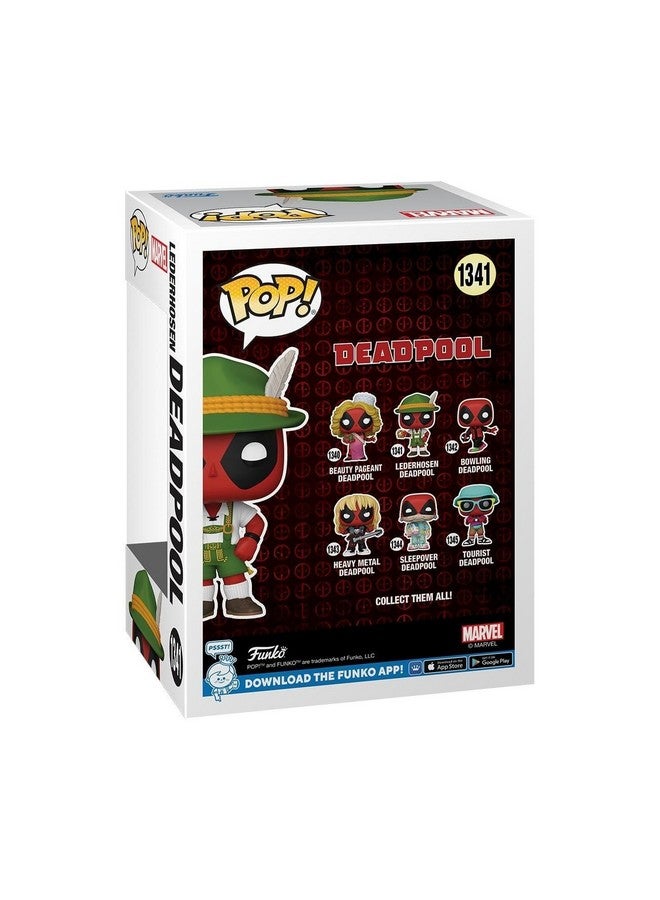 Funko فانكو بوب! مارفل: ديدبول - خادم مهرجان البيرة الألمانية - ليدرهوزن - تمثال فينيل قابل للجمع - فكرة هدية - بضائع رسمية - للأطفال والبالغين - لمحبي مارفل - تمثال لجمع المتعلقات - Image 3