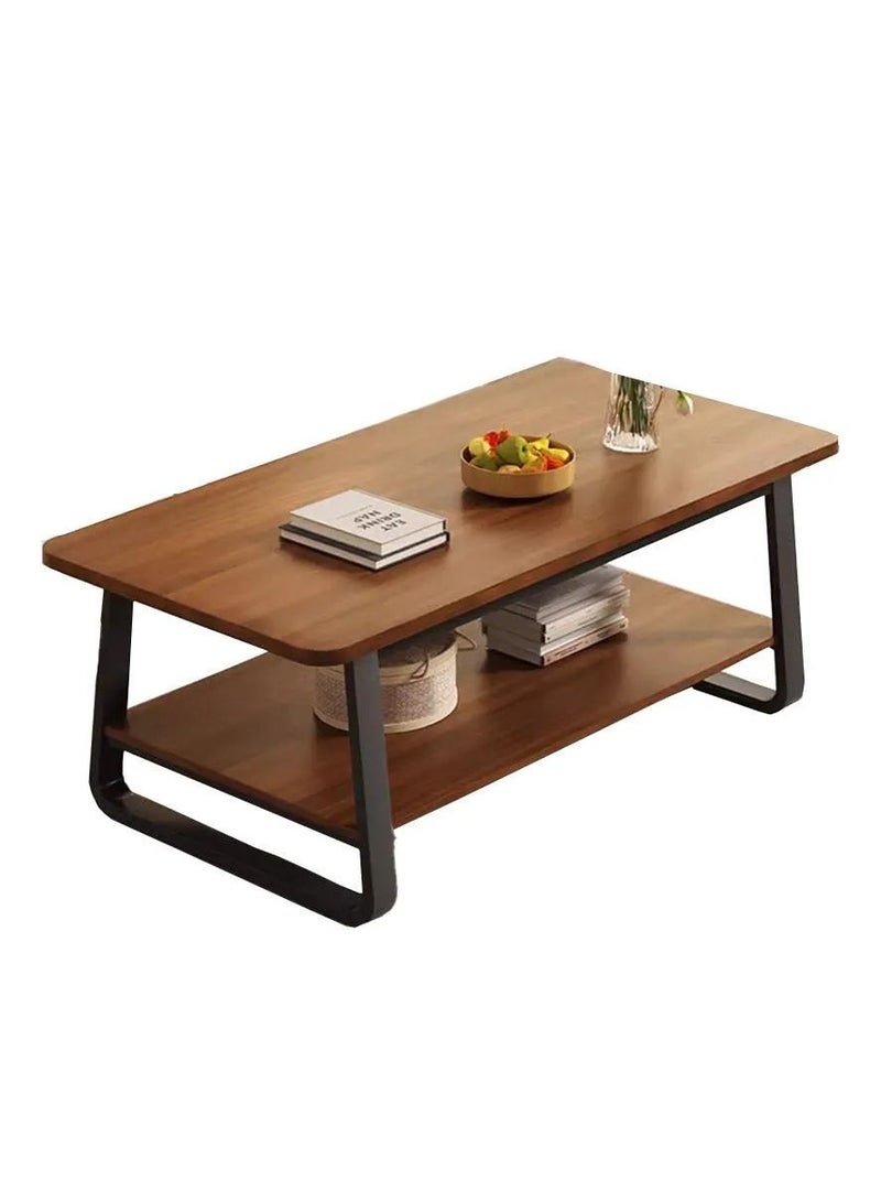 DubaiGallery Double Layer End Table Side Table Coffee Table Sofa Table Bedside Table for Living Room Small Space - Image 2