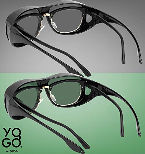 Yogo Vision Fit Over Wrap Sunglasses Polarized Lens Wear Over Eyeglasses 100% UV Protection for Men and Women - Image 2