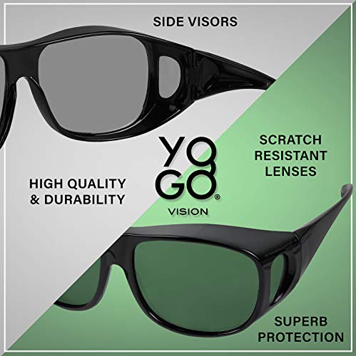 Yogo Vision Fit Over Wrap Sunglasses Polarized Lens Wear Over Eyeglasses 100% UV Protection for Men and Women - Image 5