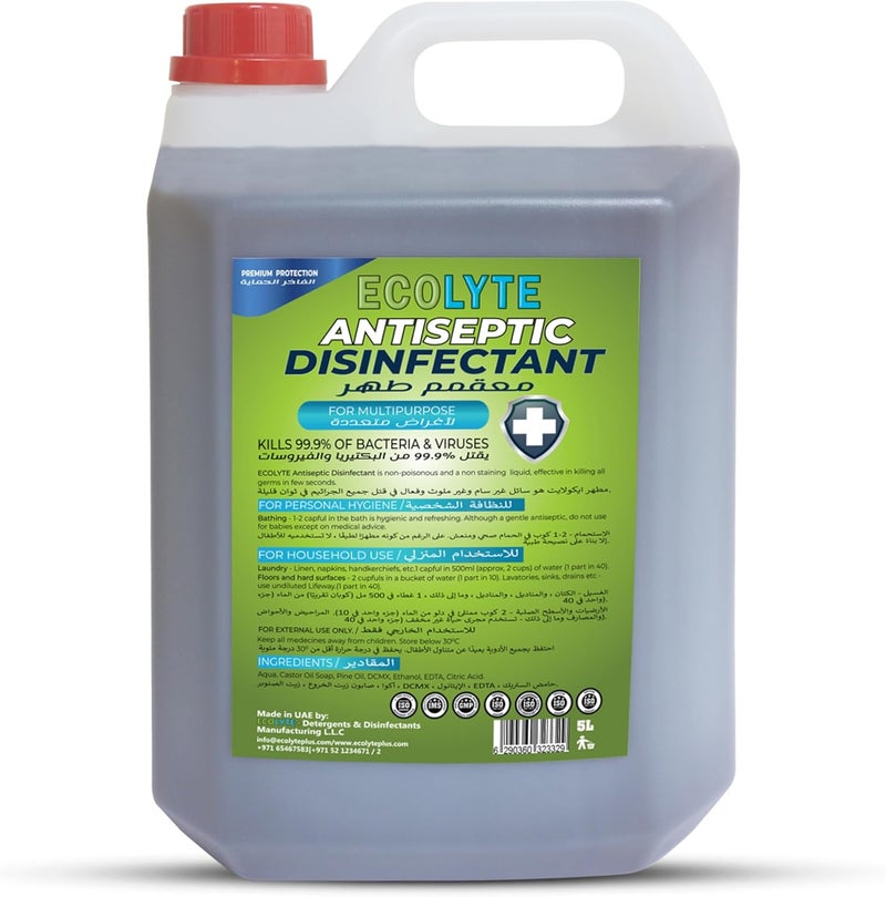 ECOLYTE+ Premium Antiseptic Disinfectant Liquid - 5 Liter - Image 1