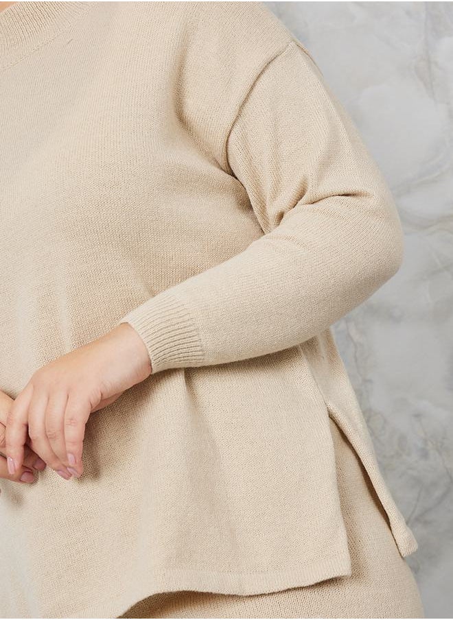 Styli - High Neck Knit Sweater & Pants Co-Ords - Image 1