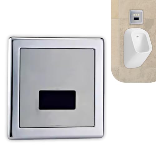 ElecRange Wall Mounted Automatic Urinal Flusher With Sensor for Bathroom Home Hotel and public places with dual power supply,chrome plated - Image 1