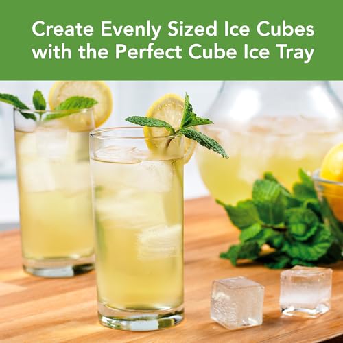 Tovolo Perfect Ice Mold Freezer Tray of 1.25-Inch Cubes for Whiskey, Bourbon, Spirits & Liquor, BPA-Free Silicone, Fade Resistant, Set of 2, Stratus Blue - Image 2