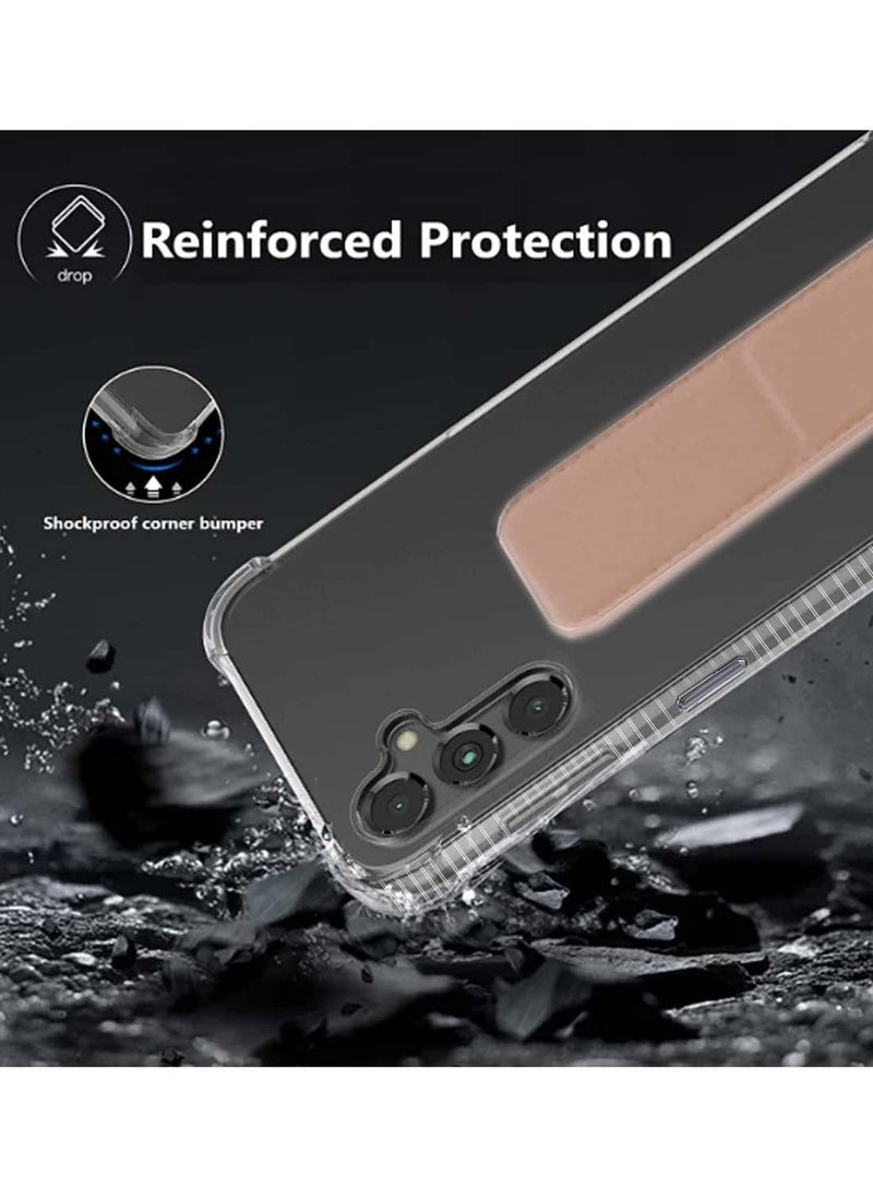 Wtech Samsung Galaxy S25 plus 2025 TPU Hand Grip Air Pillow Case Cover - Clear/Rose Gold - Image 4