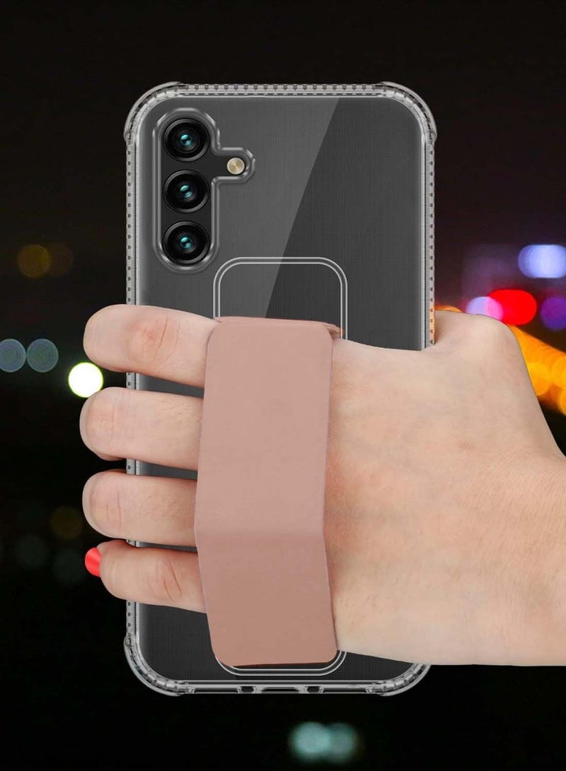 Wtech Samsung Galaxy S25 plus 2025 TPU Hand Grip Air Pillow Case Cover - Clear/Rose Gold - Image 3