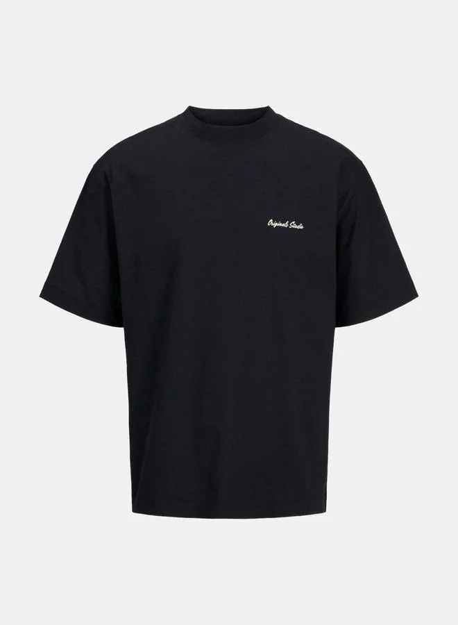 جاك اند جونز Chelsea Rubber Crew Neck Loose T-Shirt