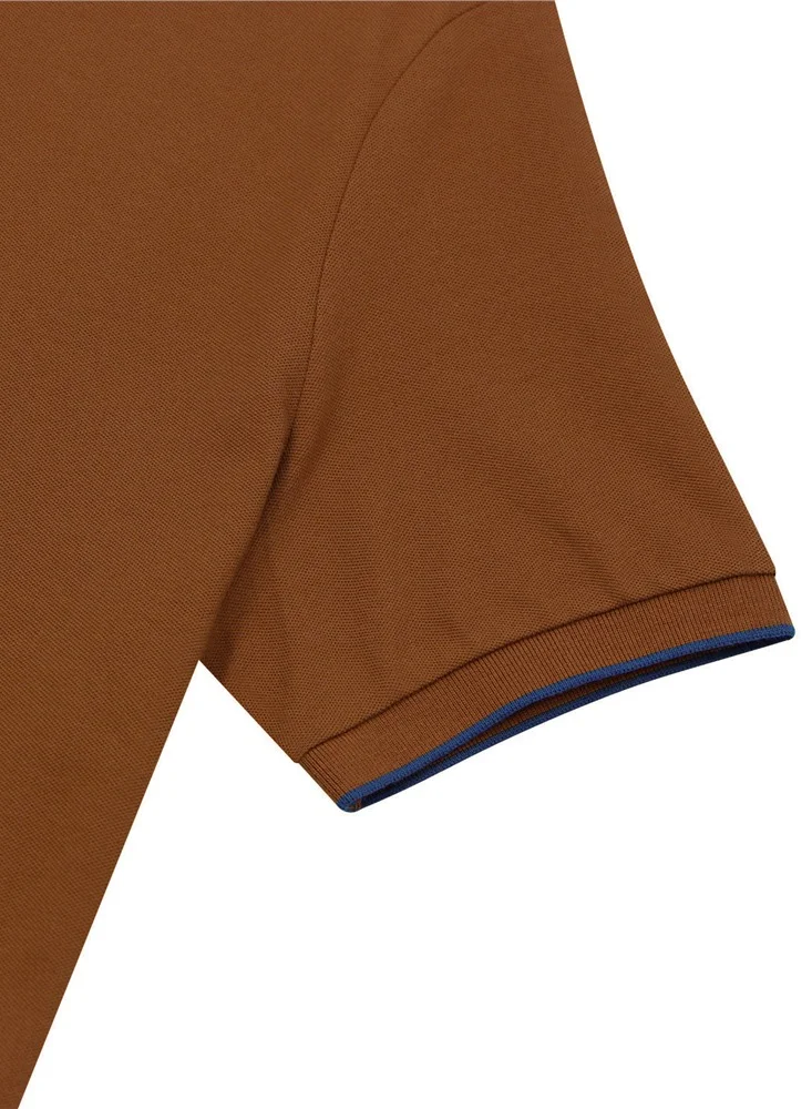 جيوردانو Men's Solid Polo  - Brown