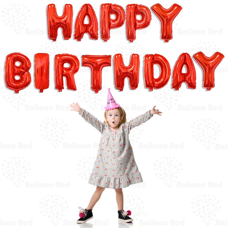 مانجو بالون أحمر عيد ميلاد سعيد بالونات راية لجدار الحفلات زينة أنيقة 16 حرف أحمر - Image 2