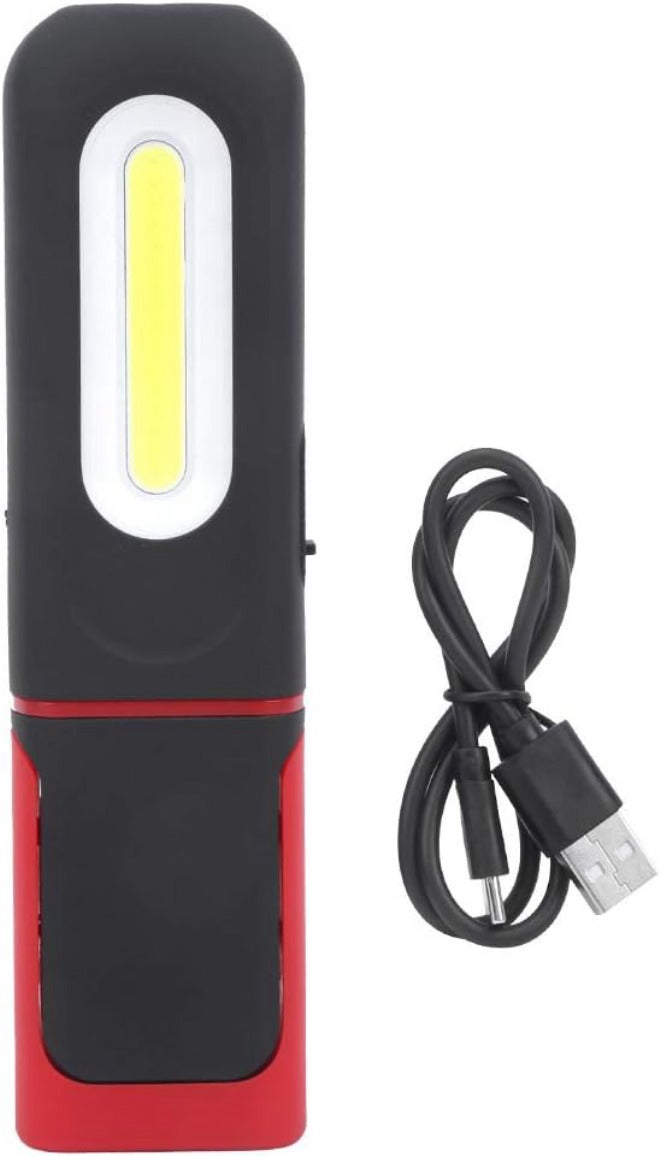 5W Portable COB Working Light, USB Rechargeable Emergency Flashlight with Magnetic Base, 3‑Speed Adjustable Multifunction Work Lamp for Outdoor and Home Use - Image 1