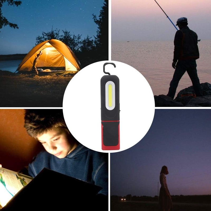5W Portable COB Working Light, USB Rechargeable Emergency Flashlight with Magnetic Base, 3‑Speed Adjustable Multifunction Work Lamp for Outdoor and Home Use - Image 2