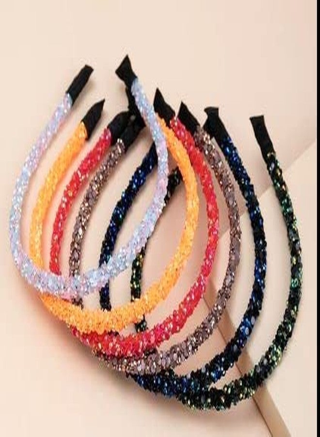 DENICRAAS Shiny Girls Glitter Hairbands Candy Color Sparkle Headbands Head Band Stylish Hair Accessories | Multicolor Hairband for Women & Girls - Image 5
