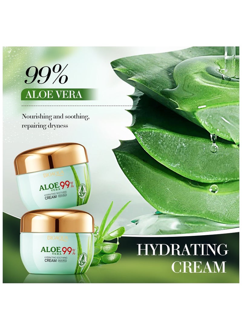 BIOAOUA Aloe Vera Face Cream - Soothing & Repairing Moisturizer for Sensitive Skin, Calms Irritation with Deep Hydration, For All Skin Types - Image 5
