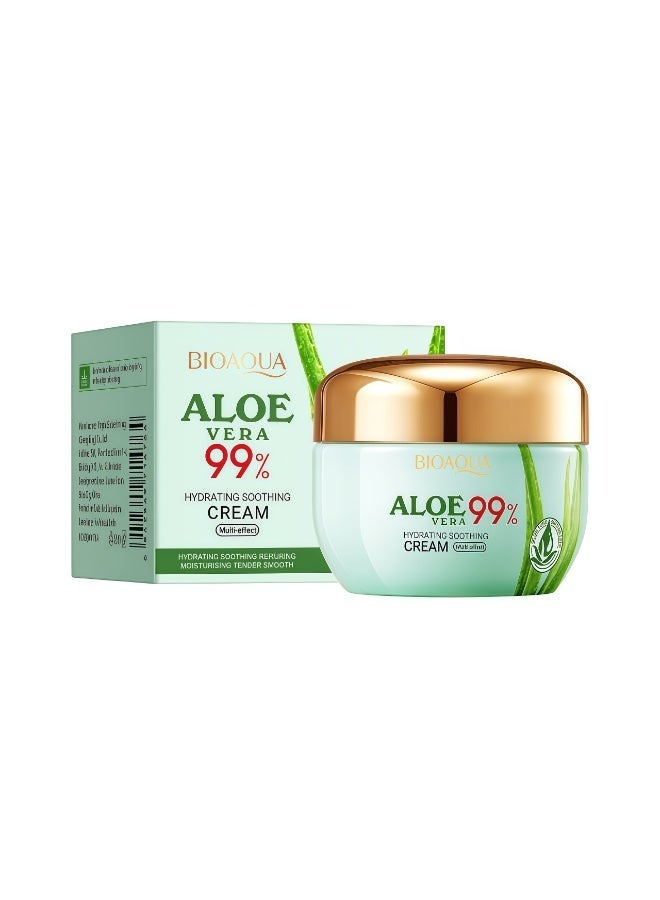 بايو أكوا كريم الوجه بالألوة فيرا BIOAOUA حجم 50 مل - مرطب مهدئ للبشرة الحساسة، ترطيب عميق لتهدئة التهيج - Image 1