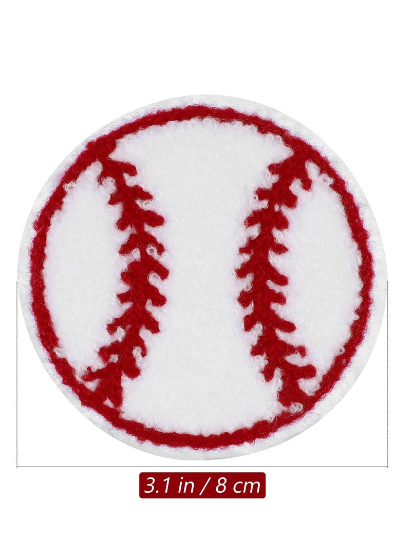 SOLARAE Baseball Patch 10pcs Baseball Softball Embroidered Sew On Patches Decorative Repair Patches Chenille Applique for DIY Jeans, Clothes, Bags, Caps - Image 5
