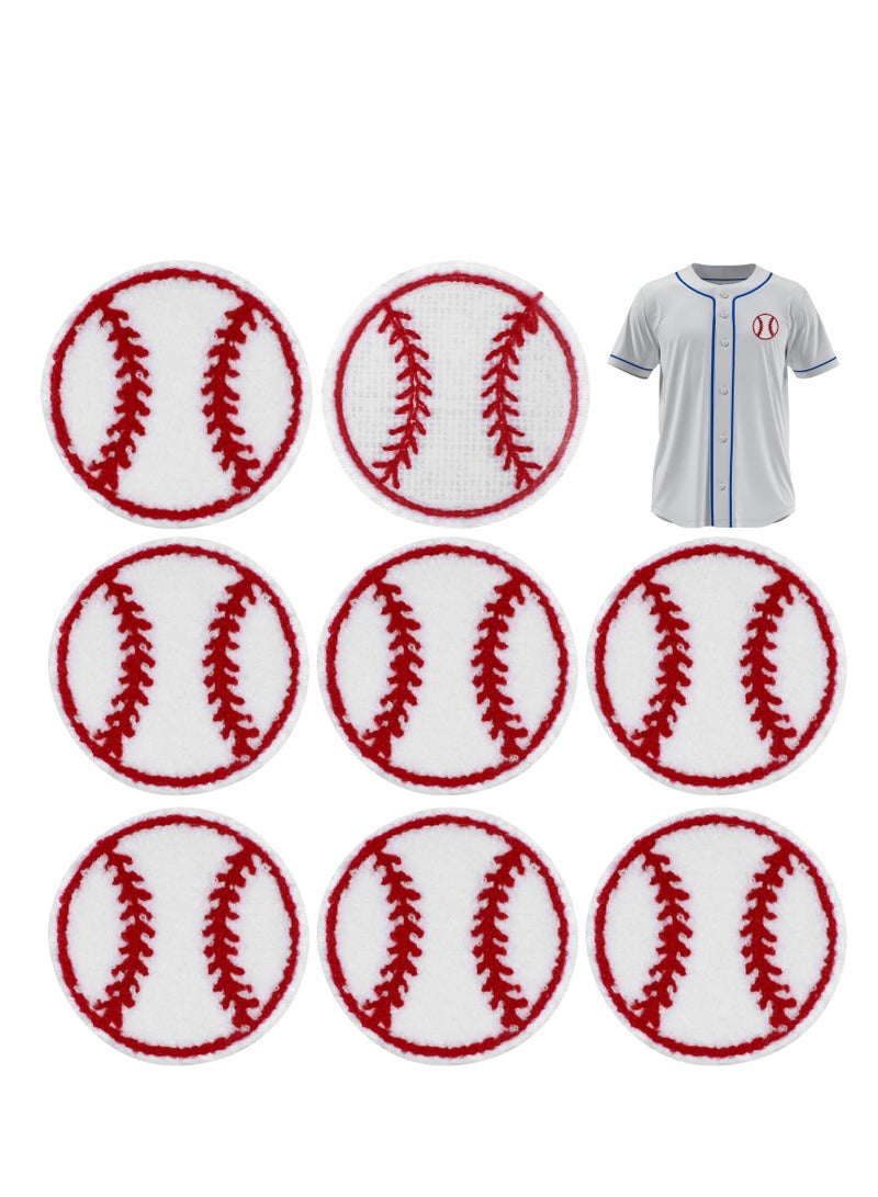 SOLARAE Baseball Patch 10pcs Baseball Softball Embroidered Sew On Patches Decorative Repair Patches Chenille Applique for DIY Jeans, Clothes, Bags, Caps - Image 2