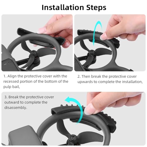 GetZget® Props Guard Bumper Protective TPU Cover Compatible with Dji Avata 2 Propeller Guard Protector Accessories (Black) - Image 4