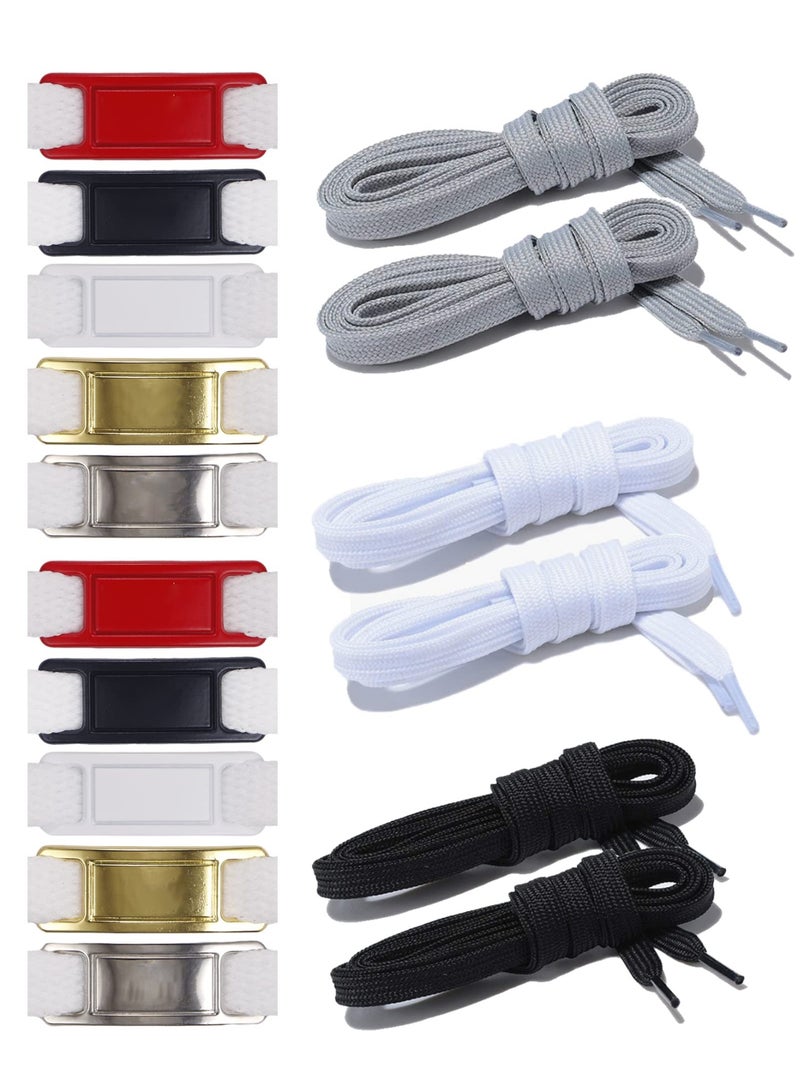 ChicAbode 16 Pcs Shoe Lace Charms, Metal Tag Shoes Charms, White Shoe Laces，Shoelace Decoration Tag Charm For Sneakers Men Women - Image 1