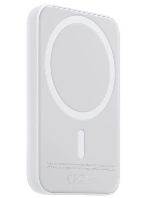 MagSafe Wireless Power Bank for iPhone 16 Pro – 10,000mAh Magnetic Portable Charger with Fast Charging & USB-C Input/Output | Snap-On Battery Pack in Sleek White | Compact Power on the Go for Apple Devices