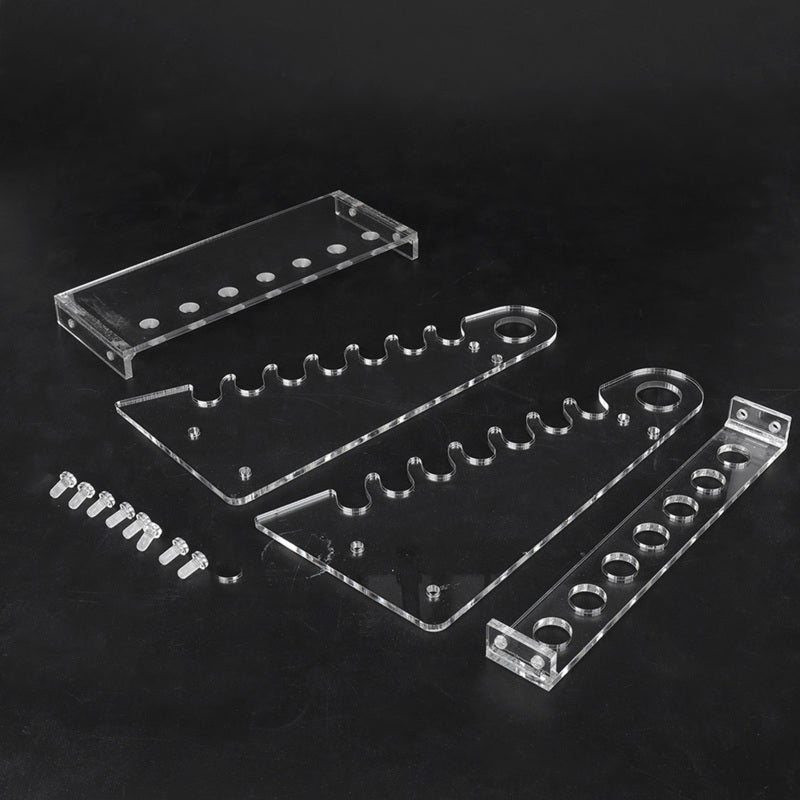 Organic Glass Pipette Holder: 6-Slot Vertical Horizontal Placement - Durable Non-Slip Trapezoid Pipette Rack for Laboratory Experiment Use - Image 1