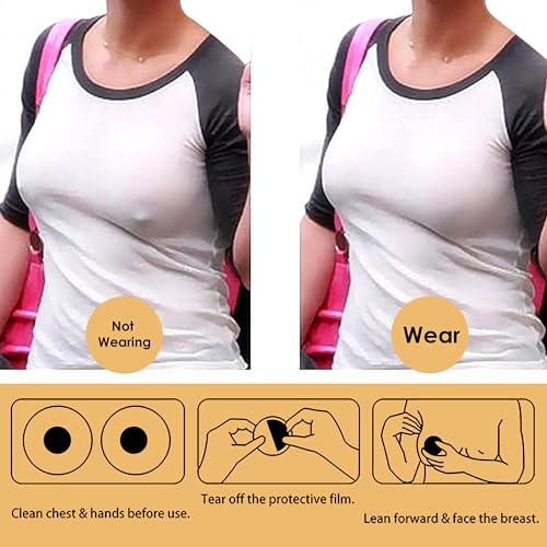 SNMMIFER Silicone Nipple Covers Reusable for Women with Double Sided Tape 36 Pieces, Fashion Clothing Accessory (Nude, Medium, Nipple Cover (2 Pair Combo, 4 Pcs)) - Image 4