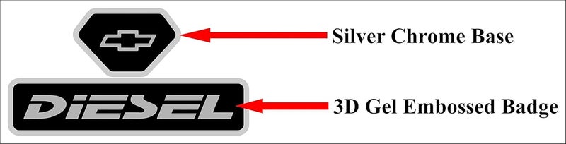 BIG FLAG BFRC 3D Gel Finish Car Fuel Badge - Black - Diesel - Sticker Universal for Specific Brand (FBBDVAR) (CEVR0LET) - Image 4