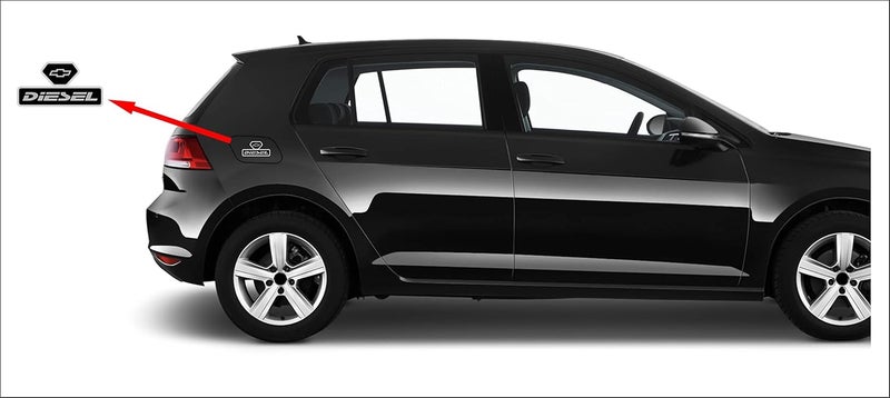 BIG FLAG BFRC 3D Gel Finish Car Fuel Badge - Black - Diesel - Sticker Universal for Specific Brand (FBBDVAR) (CEVR0LET) - Image 3