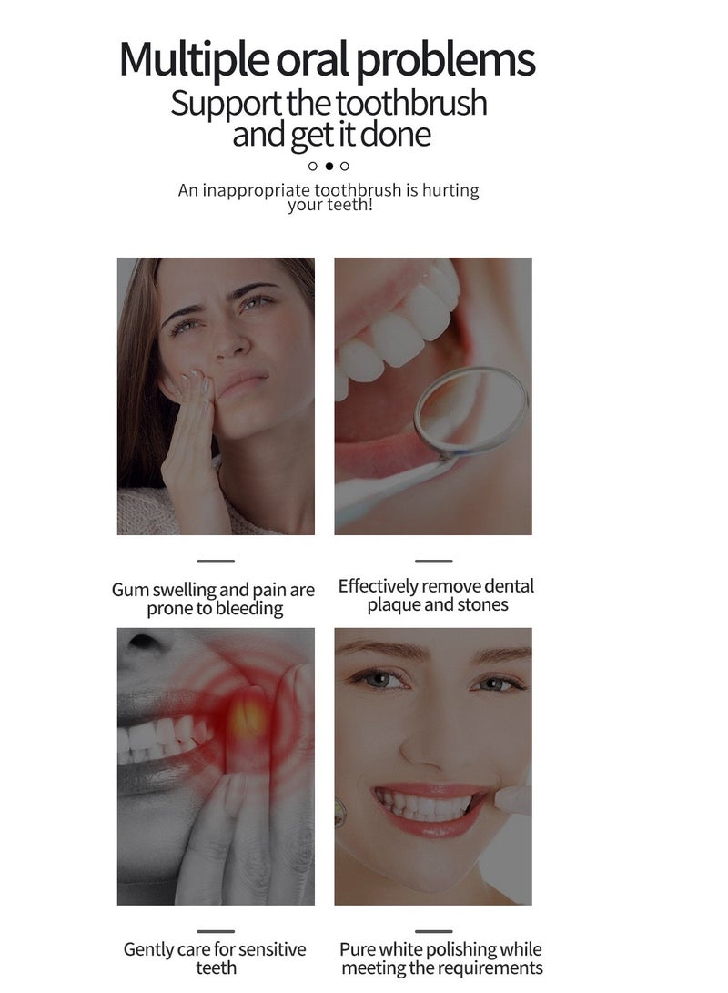 Electric Toothbrush, Sonic Toothbrush with 6 Brush Heads Ultra Sonic Motor 6 Modes, Rechargeable, Electric Toothbrush for Adults and Teenagers - Image 2