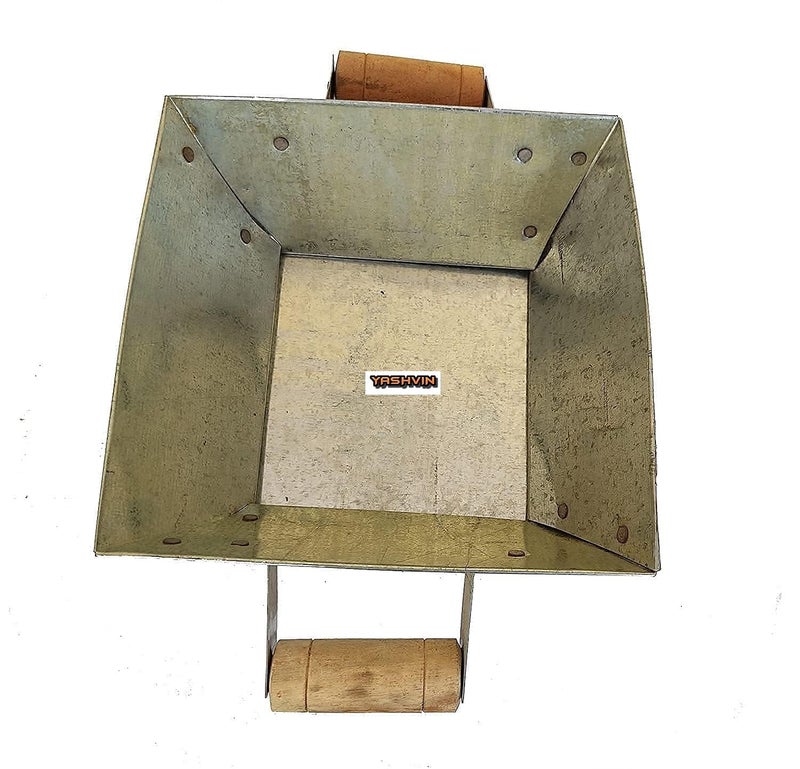 Yashvin Puja Items Big Size 11 Inch Hawan Kund/Yagna Kund For Vedic Hawan Rituals Heavy Wider Base Iron Kund | With Heavy Wooden Handles | Perfect For Home Yagna || Made In India Bn396 - Image 2