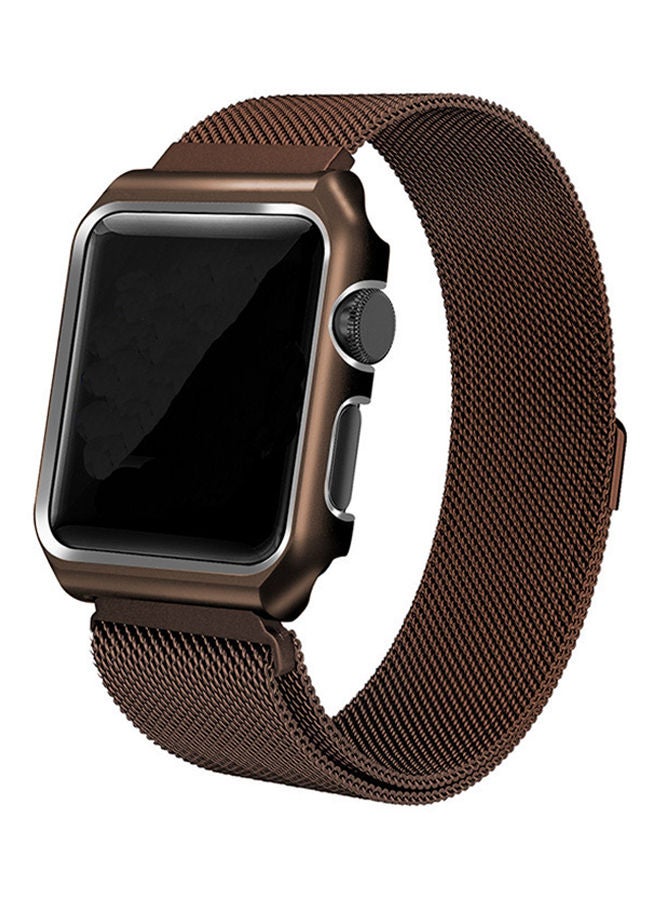 Replacement Band With Case For Apple Watch 38mm Brown - Image 2