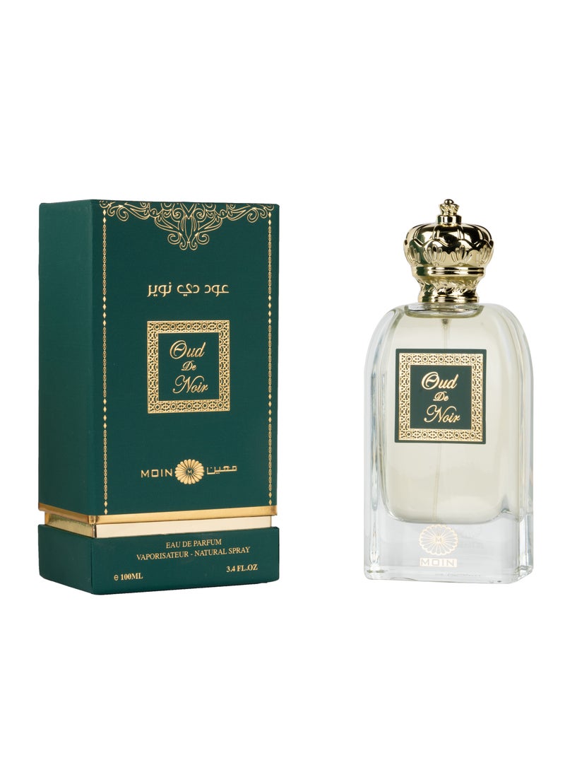 Moin Oud De Noir Luxury Perfume for Men & Women 100ml - Woody, Spicy, Amber & Oud Notes - Fresh Aromatic Scent - Long Lasting Fragrance - Perfect for Special Occasions and Daily Wear  - Image 1