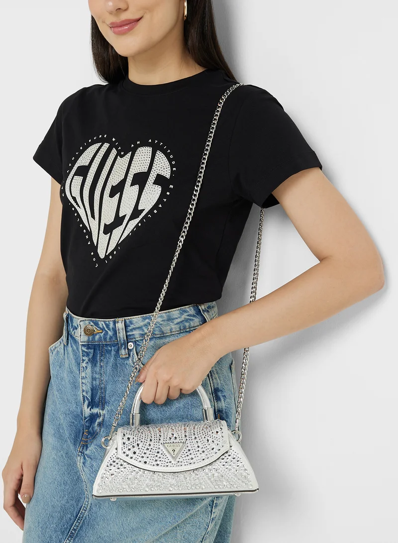 GUESS Beauvoir Top Handle Flap Clutches
