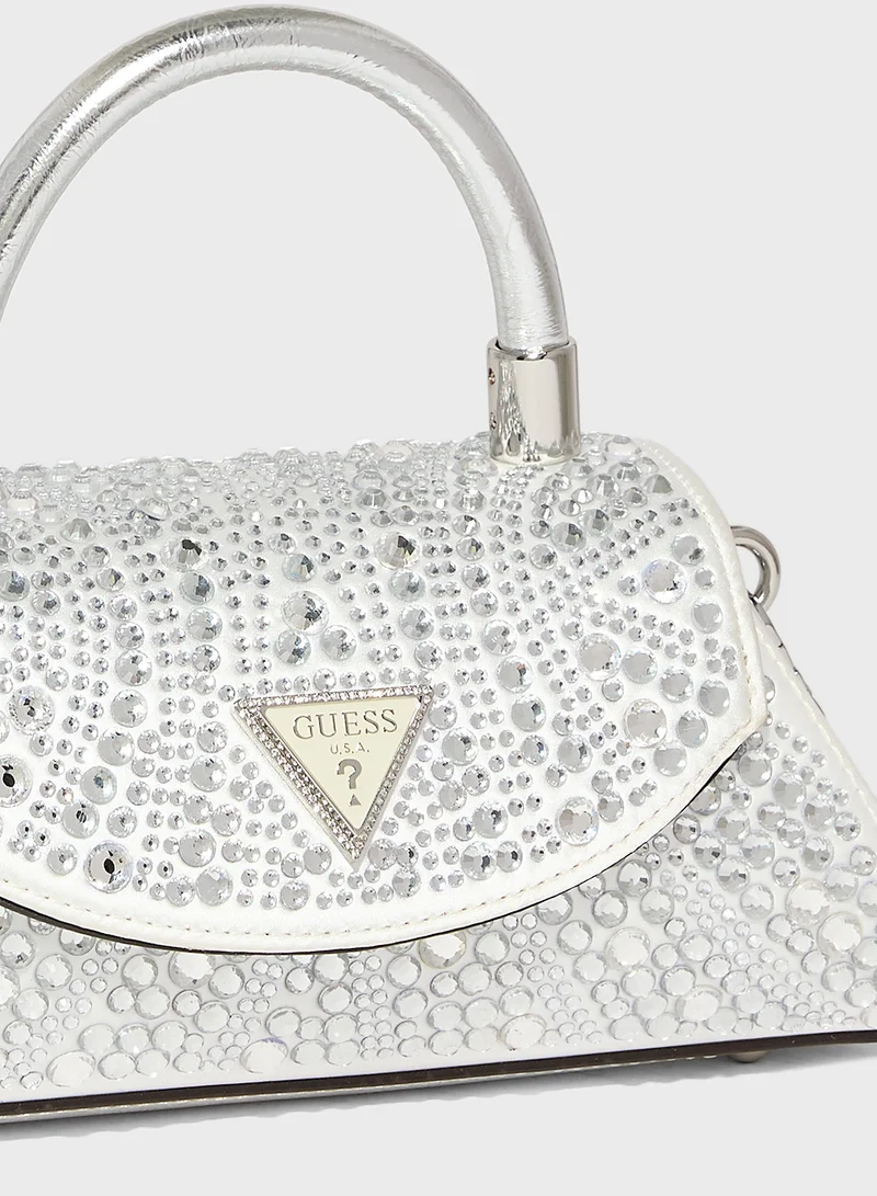 GUESS Beauvoir Top Handle Flap Clutches