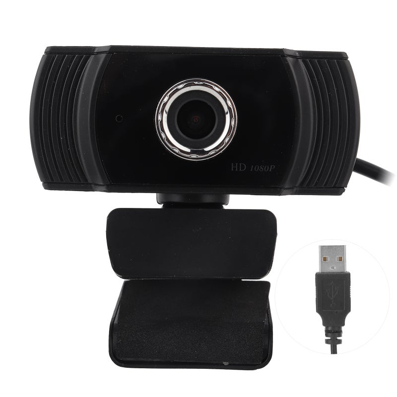 1080P Webcam: 1920 X 1080 Dynamic Resolution - Built-In Noise Reduction Microphones USB Webcam for Remote Work, Online Teaching, Video Conferencing - Image 1