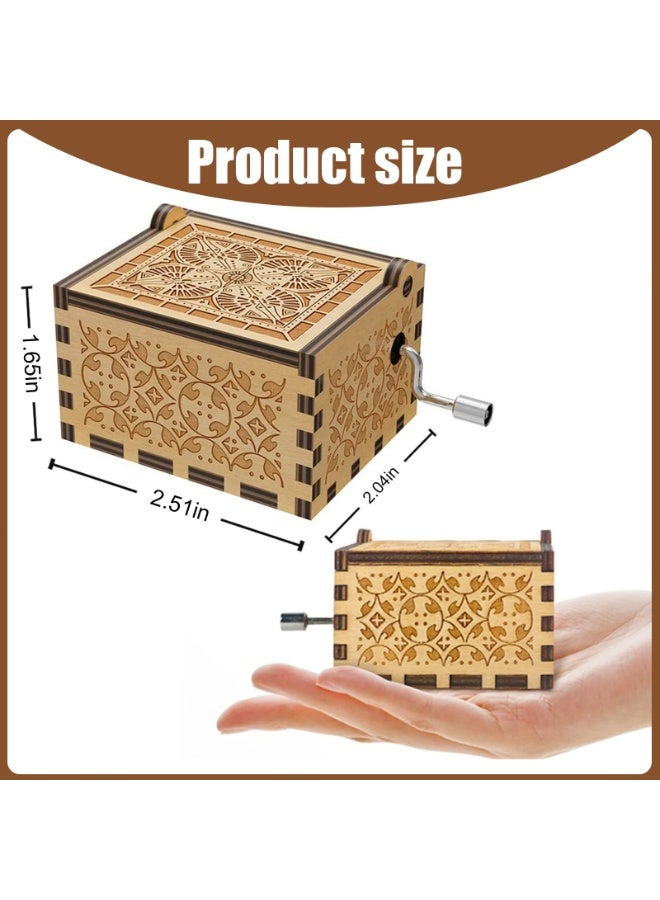 SANMUGEED Can't Help Falling in Love Music Box, Wooden Hand Crank Musical Box, Anniversary Valentines Birthday for Lover, Boyfriend, Girlfriend, Wife, Husband - Image 5