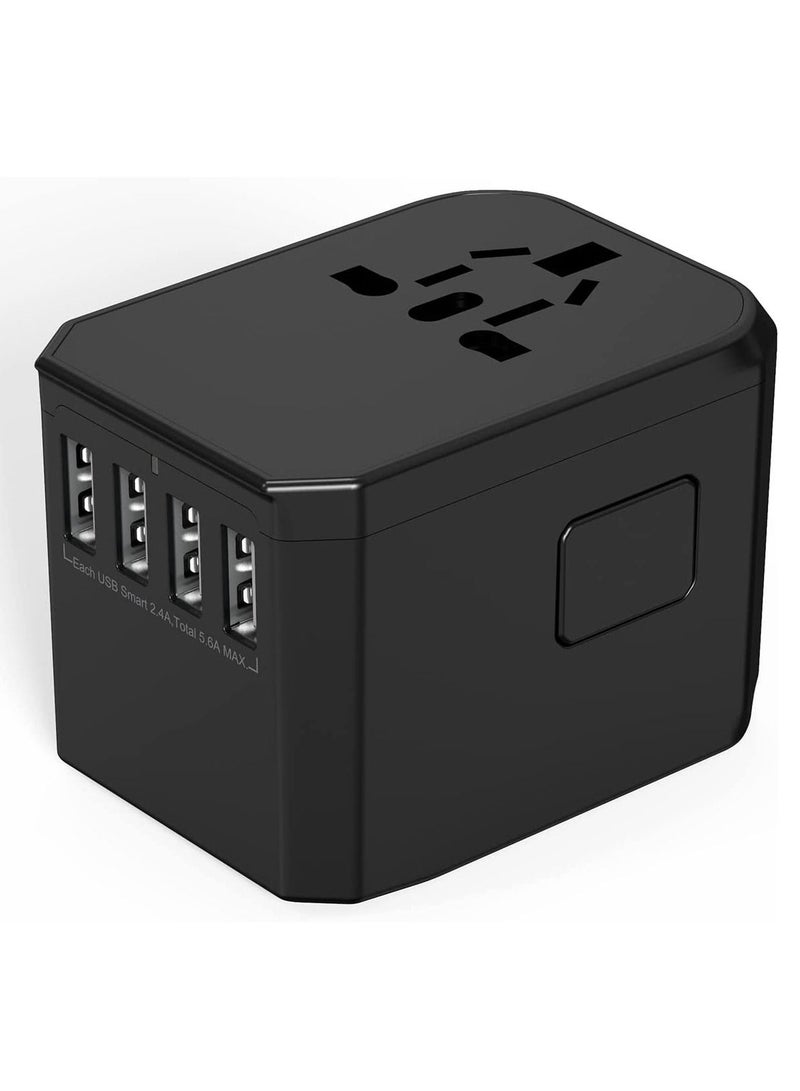 Universal Travel Adapter with 4 Ultra-Fast USB Port and 1 Ultra-Fast USB Type C Port and Power Socket Worldwide Plugs UK EU US AU Auto Switch - Image 2