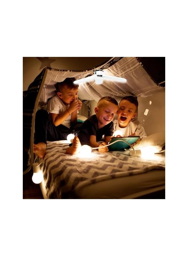 erorex Camping Lamp Solar Foldable LED Camping Light Rechargeable Multifunctional Portable Tent Lamp Camping Light USB Rechargeable with 5 Light Modes for Outdoor, Hiking, Fishing, Hunting, Emergency  - Image 5