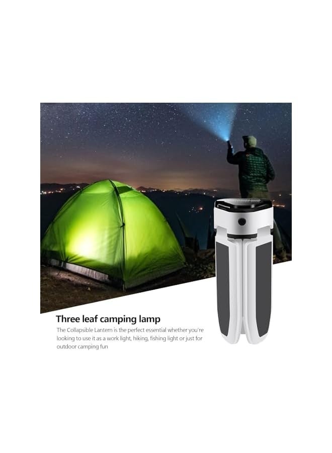 erorex Camping Lamp Solar Foldable LED Camping Light Rechargeable Multifunctional Portable Tent Lamp Camping Light USB Rechargeable with 5 Light Modes for Outdoor, Hiking, Fishing, Hunting, Emergency  - Image 4