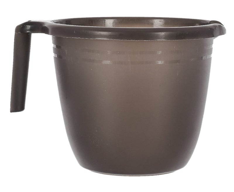 Kuber Industries Multiuses Lightweight, Unbreakable Plastic Bathroom Mug 1 litre Pack of 2 (Black & Sky Blue)-46KM0222, Standard - Image 2