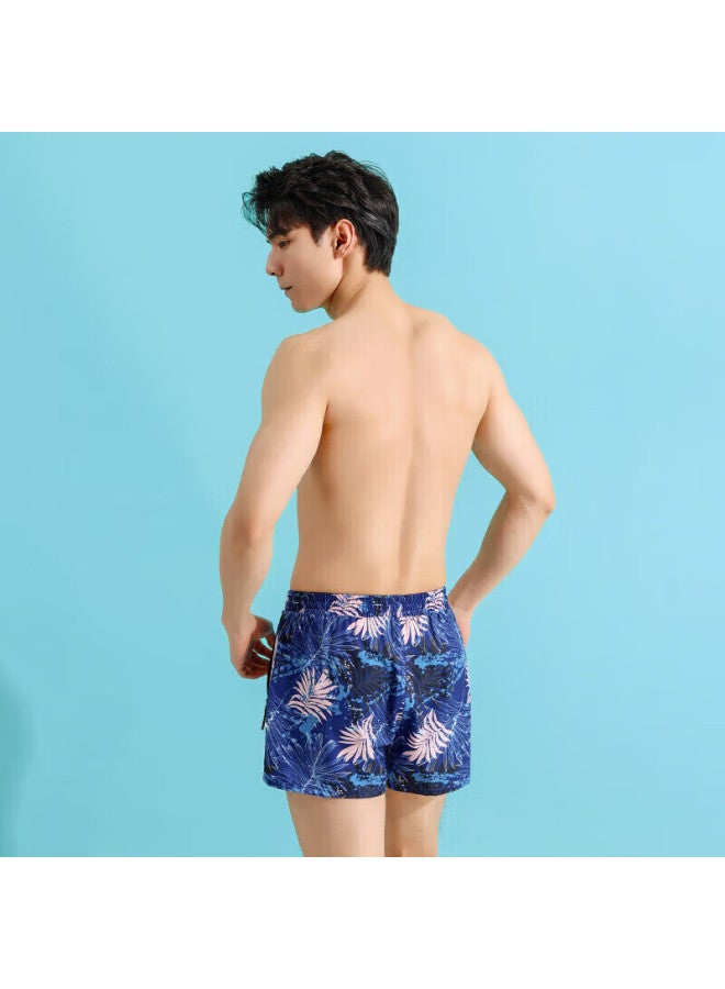 Skin-friendly Yifu Men's Boxer Swim Trunks, Quick-drying, Anti-embarrassment, Double-layered, Loose-fitting, Large Size, Hot Spring Swimming Beach Shorts, Swimming Gear - Image 3