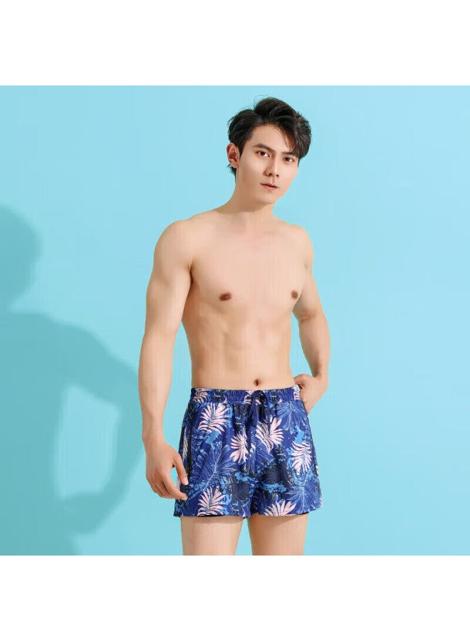 Skin-friendly Yifu Men's Boxer Swim Trunks, Quick-drying, Anti-embarrassment, Double-layered, Loose-fitting, Large Size, Hot Spring Swimming Beach Shorts, Swimming Gear - Image 2