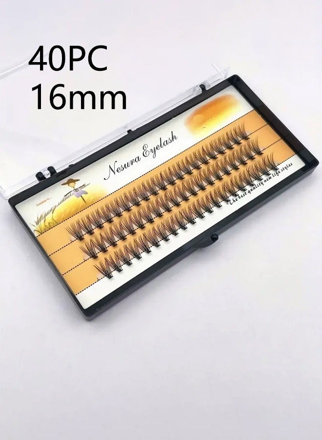 رموش صناعية من Scarecrow 0.07 تذوب بالحرارة 30P40P شعر طبيعي كثيف مجزأ - Image 4