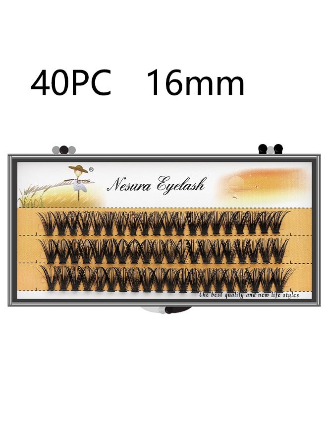 رموش صناعية من Scarecrow 0.07 تذوب بالحرارة 30P40P شعر طبيعي كثيف مجزأ - Image 2